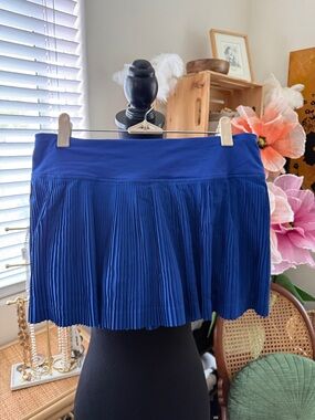 Lululemon Pleat To Street II Royal Blue Pleated Preppy Athletic Tennis Skirt